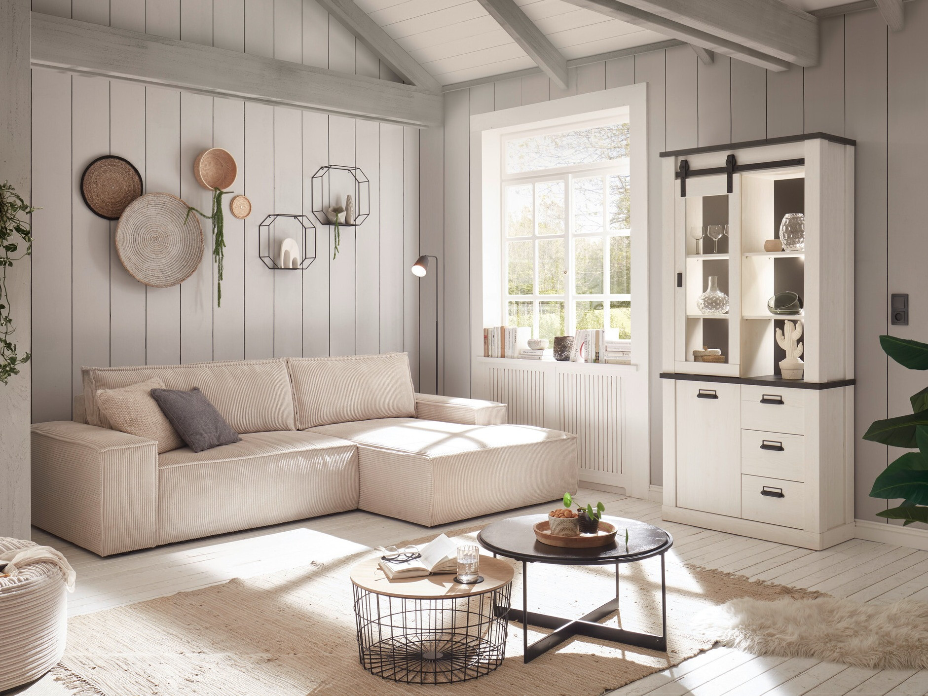 Етажерка Cirtale 114 (Избелен бор + Antrahite)