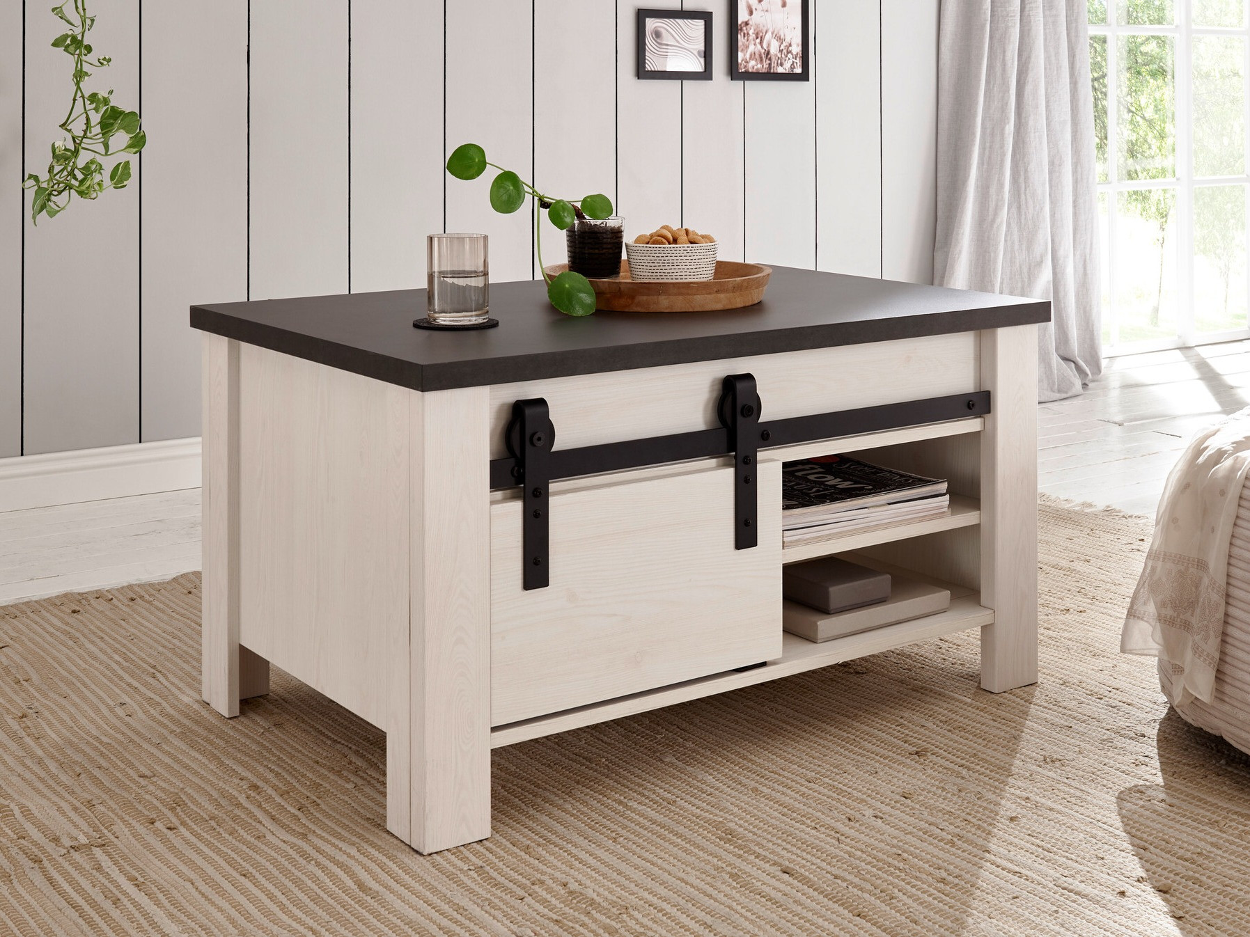 Масичка за кафе Cirtale 111 (Антрацит + Избелен бор)