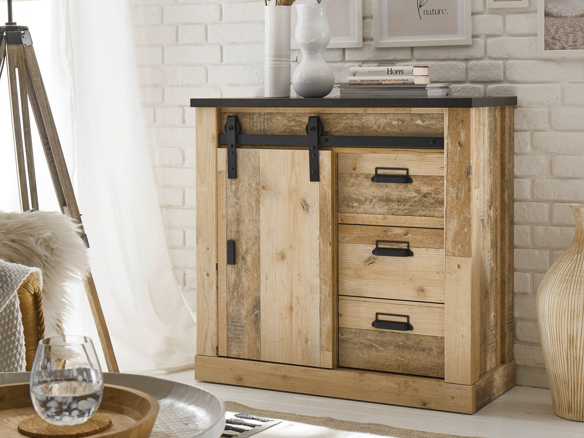 Скрин Cirtale 117 (Антрацит + Отлежало дърво)