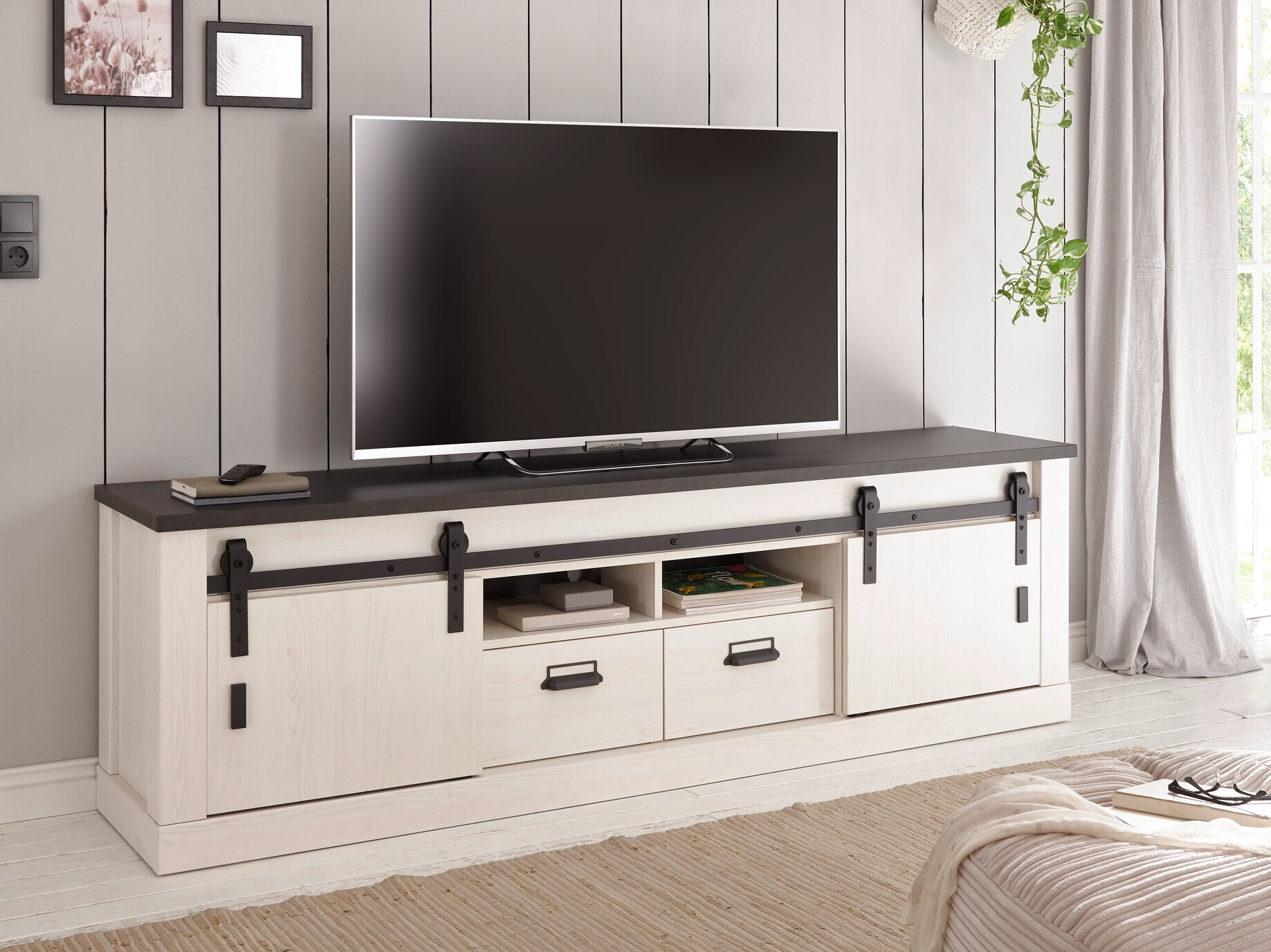 ТВ шкаф Cirtale 113 (Антрацит + Избелен бор)