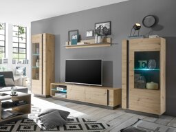 Комплект за хол Veropho 112 (Artisan дъб + Графит)