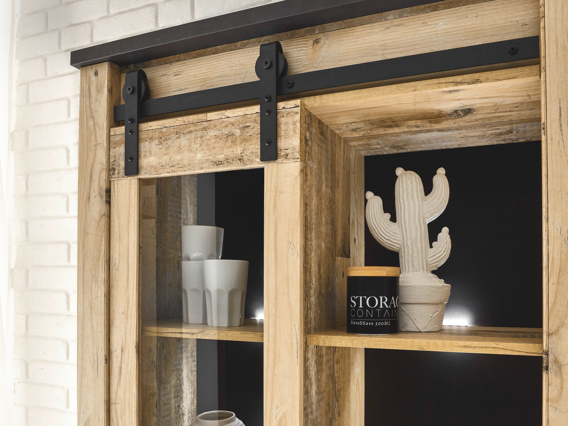 Етажерка Cirtale 121 (Отлежало дърво + Антрацит)