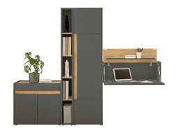 Мебелен комплект Elbsori 156 (Антрацит + Дъб уотан)