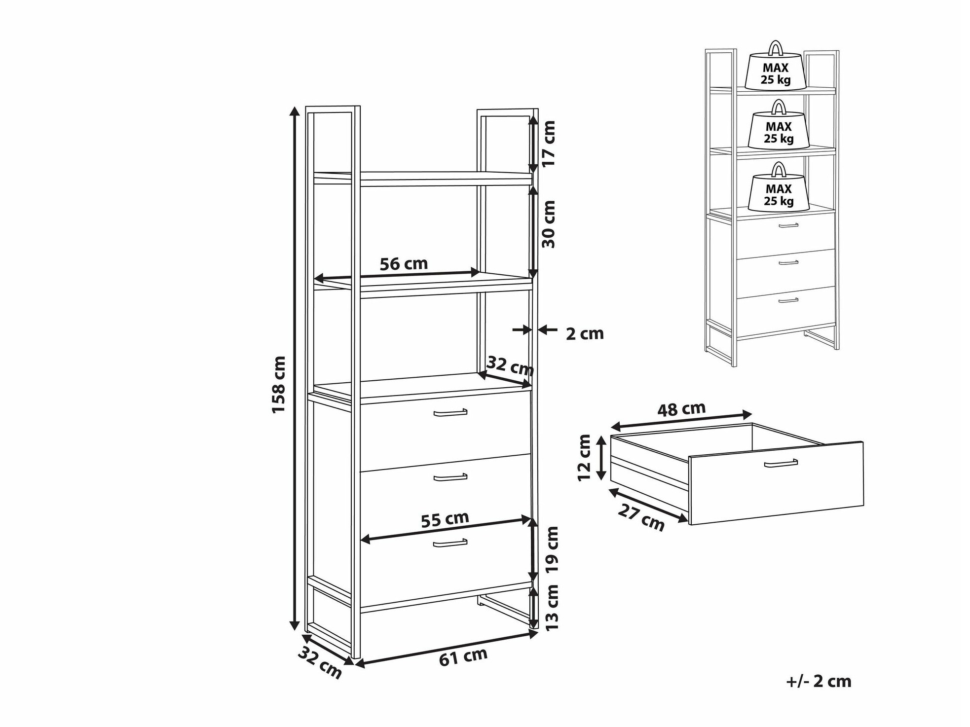 Етажерка Berwyn 1819