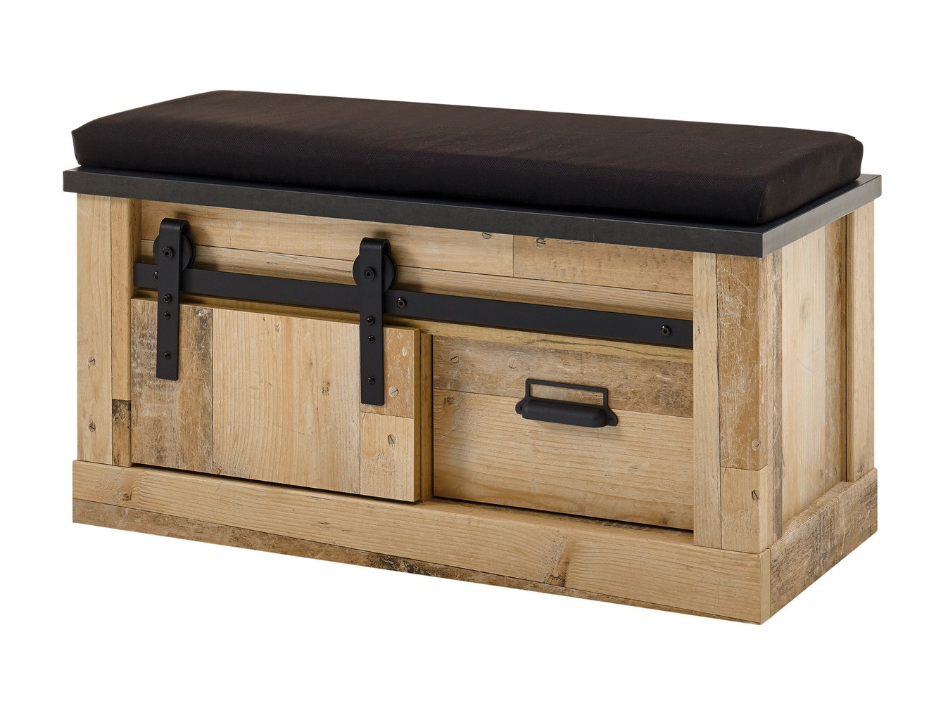 Шкаф за обувки Cirtale 125 (Антрацит + Отлежало дърво)