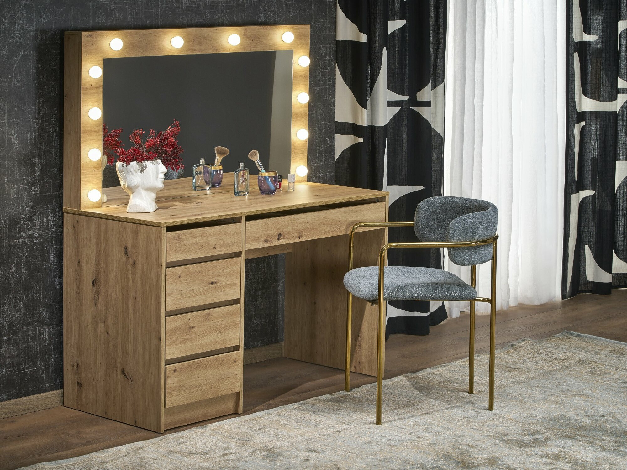 Тоалетка Houston 1504 (Artisan дъб)