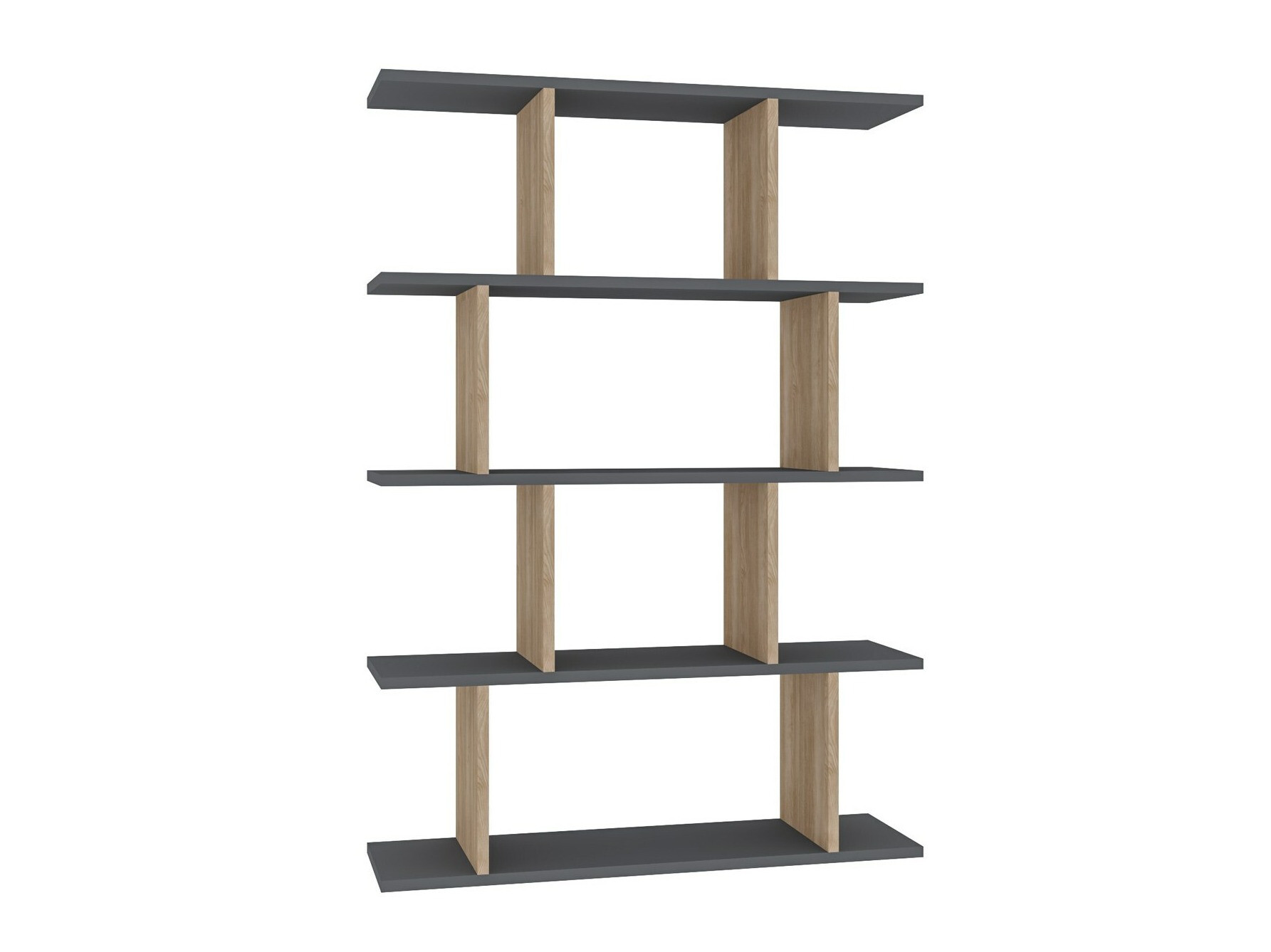 Етажерка Kailua 1048 (Антрацит + Дъб)