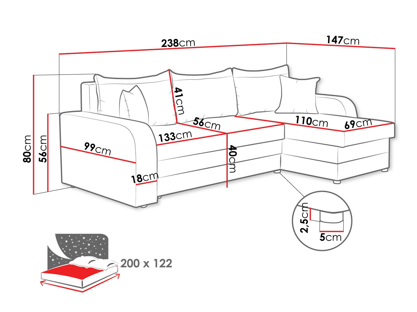 Ъглов диван Comfivo 203 (Poso 01)