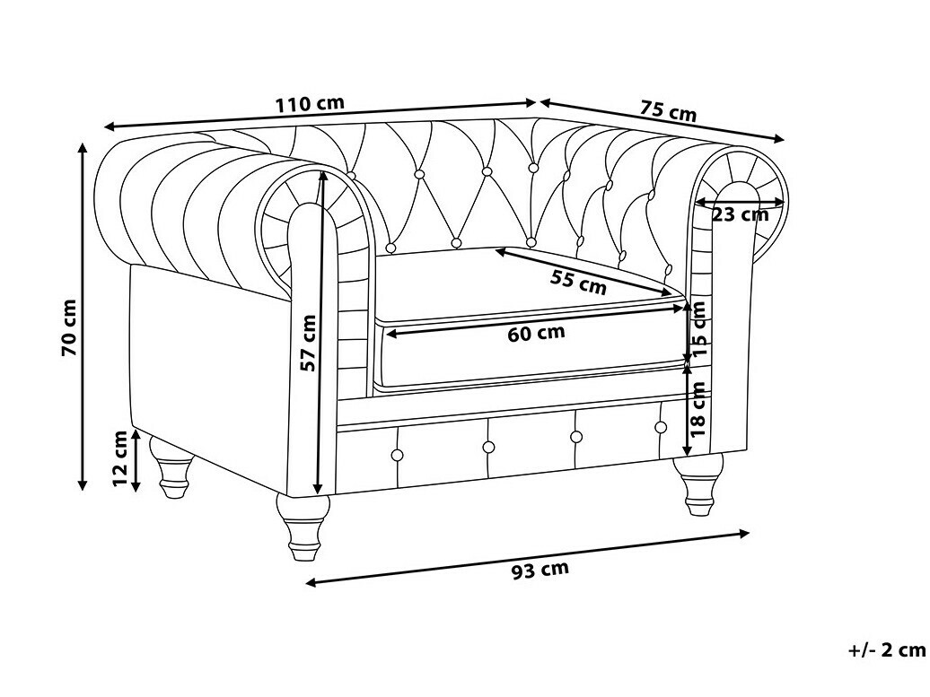 Chesterfield фотьойл Cirdoro 102 (Графит)