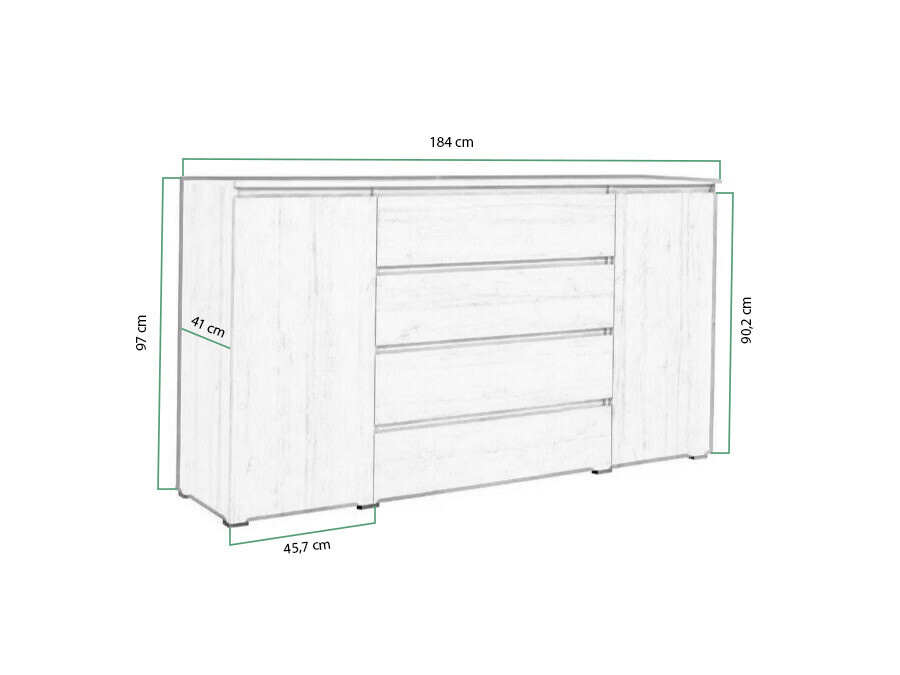 Скрин Cirdora 105 (Riviera дъб)