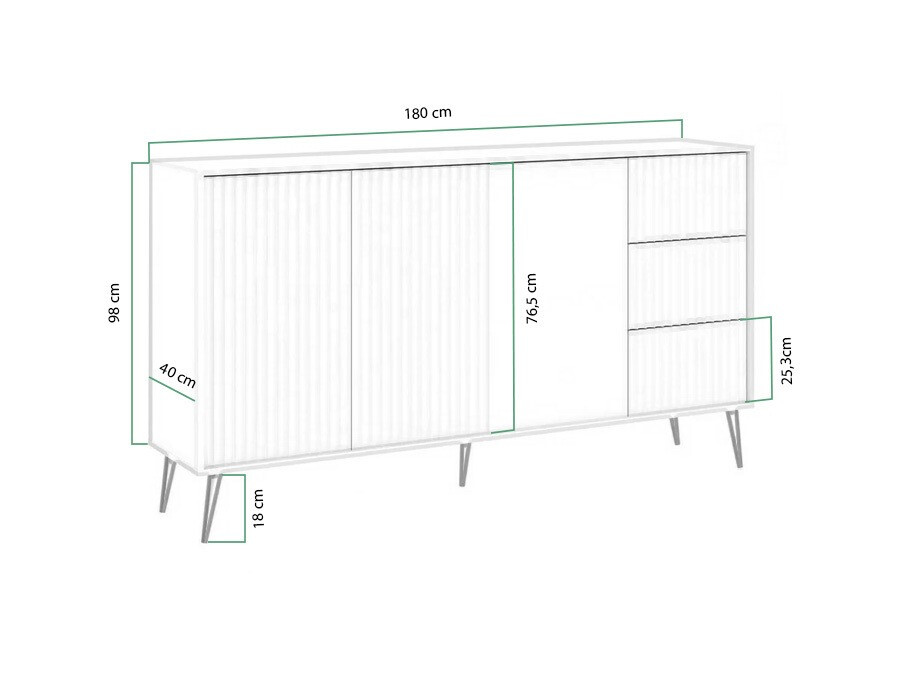 Скрин Cirferi 102 (Бял + Златно)
