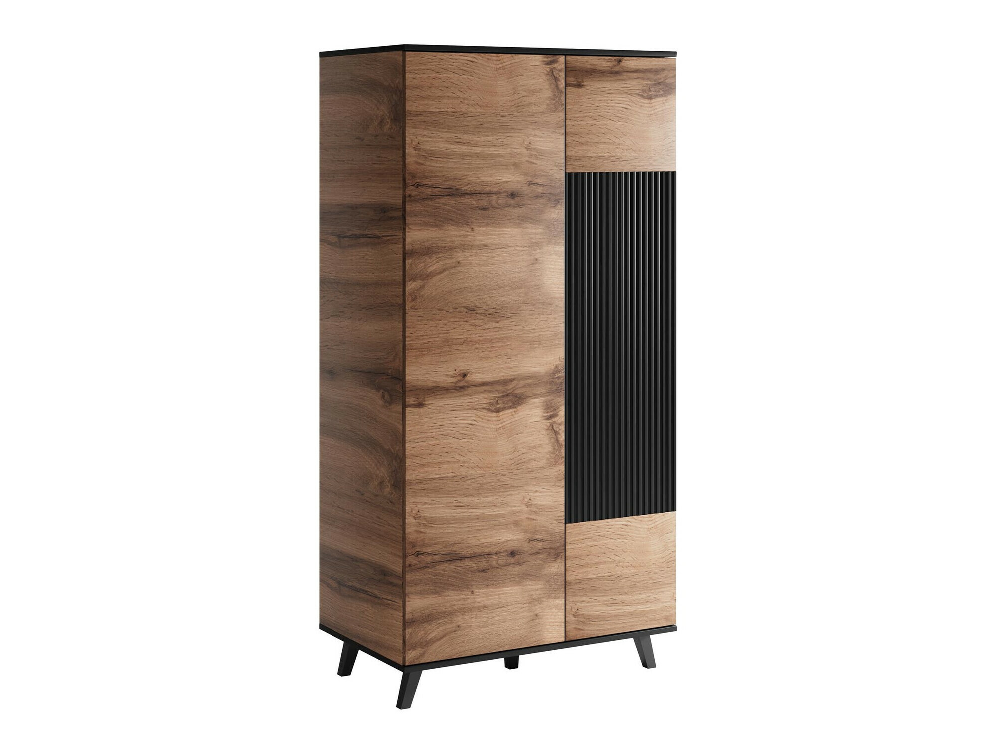 Гардероб Luelia 113 (Черен + Дъб уотан)
