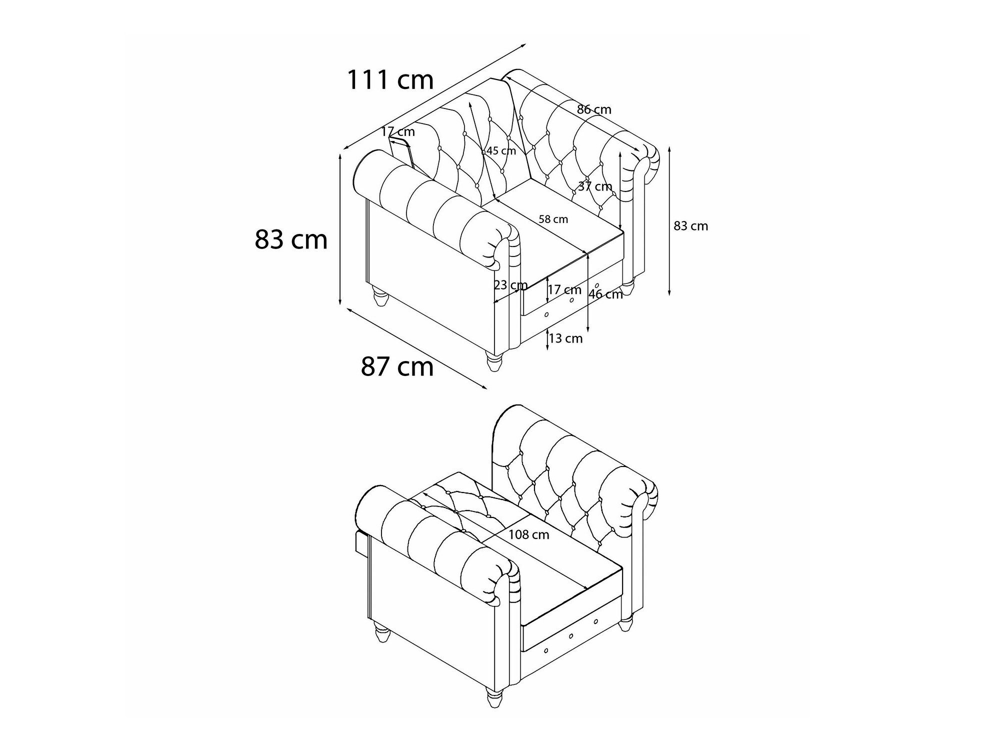 Chesterfield фотьойл Tulsa 630 (Сив)
