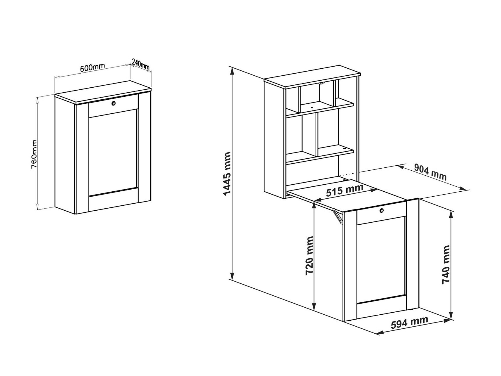 Офис бюро Buffalo 104 (Сонома дъб)