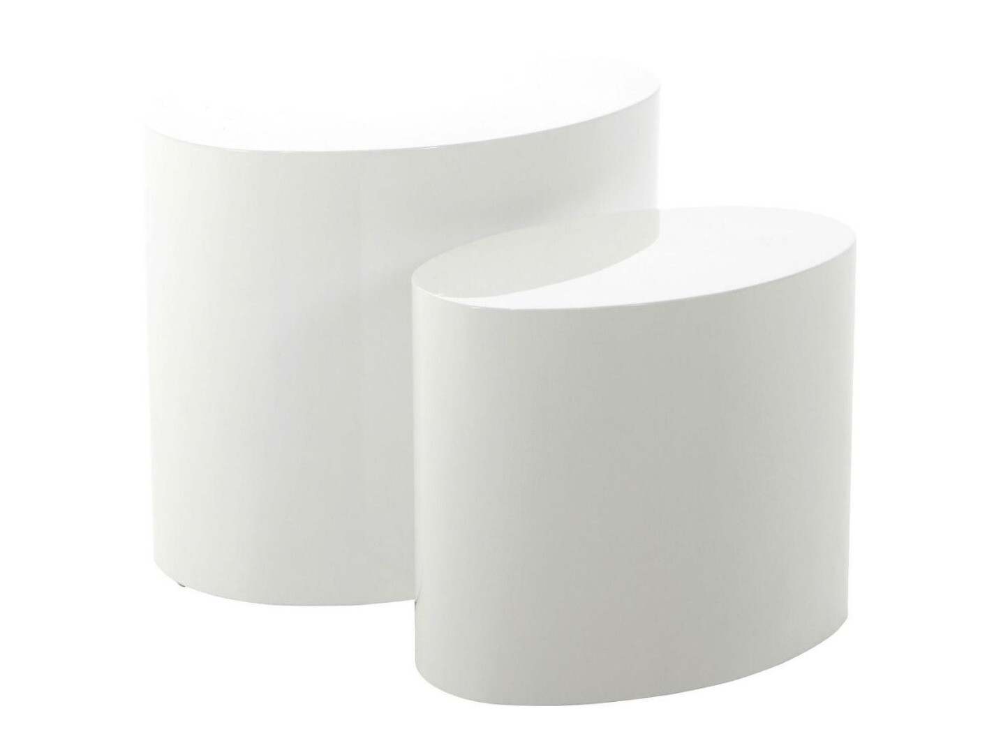 Комплект помощни маси Norsica 587 (Бял гланц)