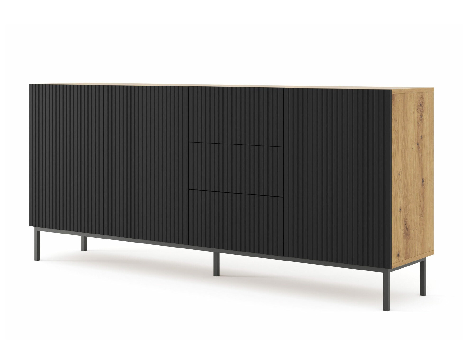 Скрин Mirmaro 101 (Черен + Artisan дъб)