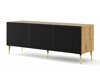 ТВ шкаф Mirmaro 102 (Черен + Artisan дъб)
