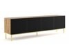 ТВ шкаф Mirmaro 103 (Черен + Artisan дъб)