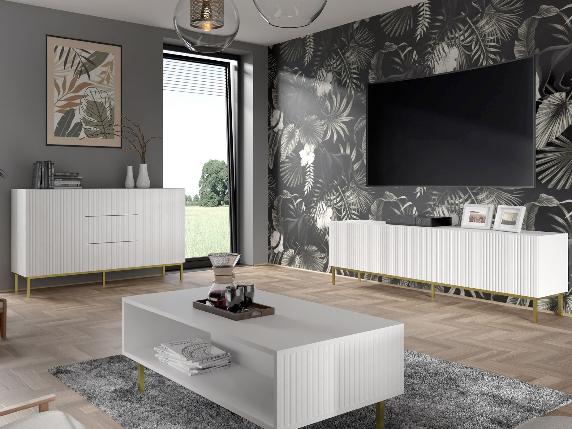 Масичка за кафе Mirmaro 104 (Бял)