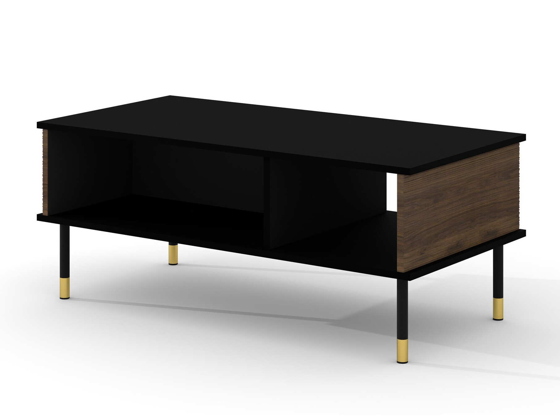 Масичка за кафе Romtole 102 (Черен + Тъмен дъб)