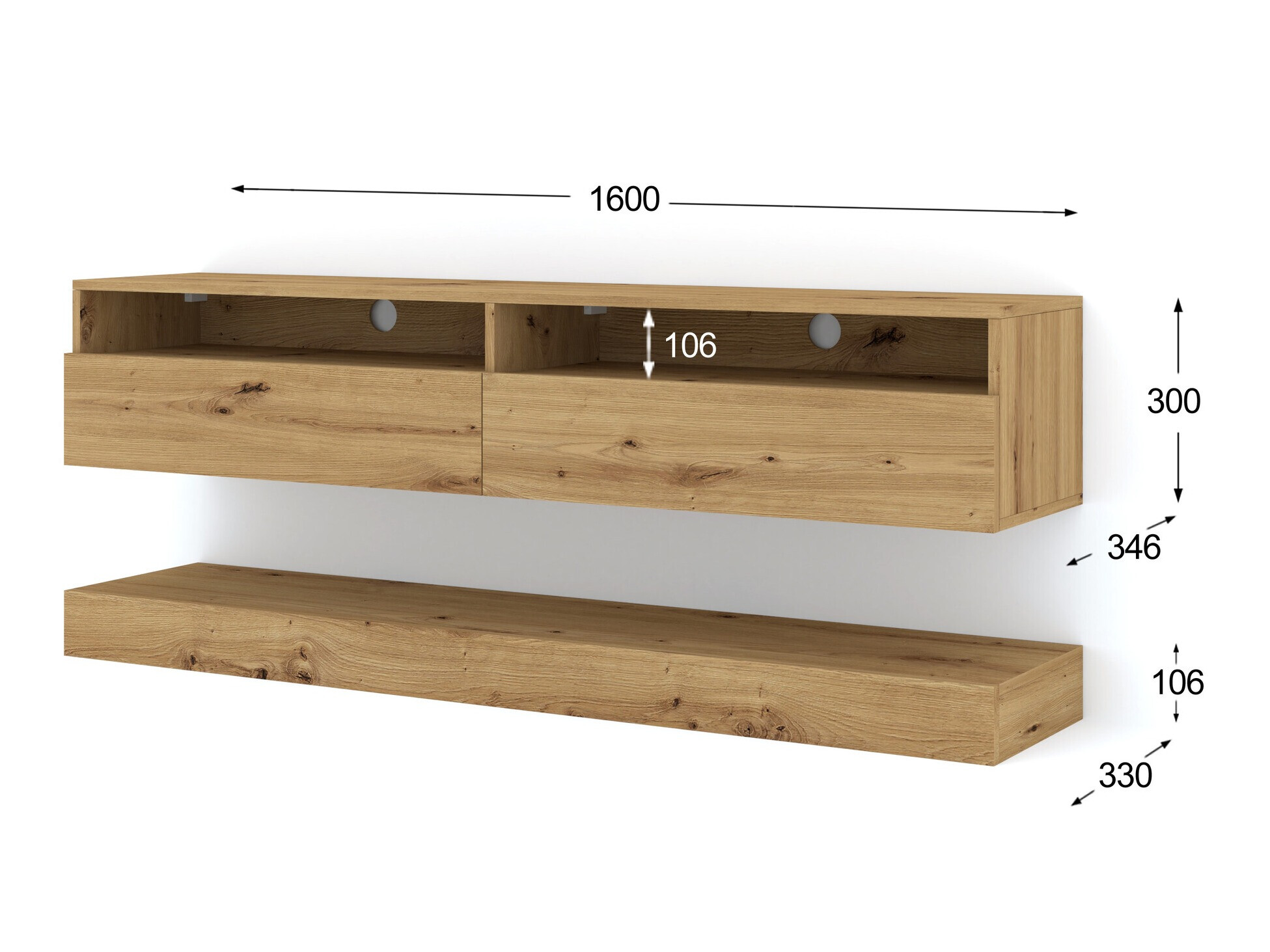 ТВ шкаф Buffalo 108 (Artisan дъб)