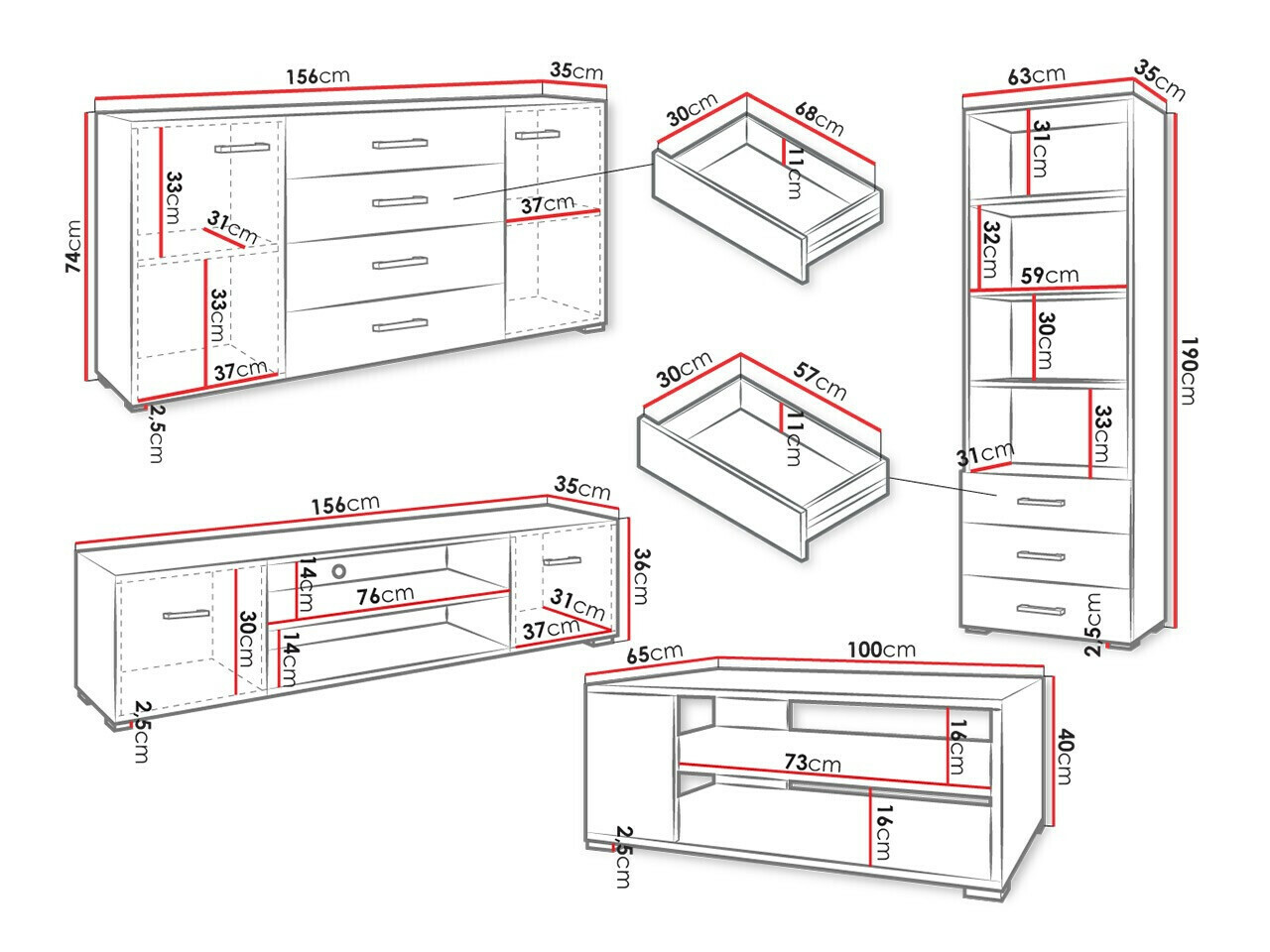 Комплект за хол Comfivo Casus I