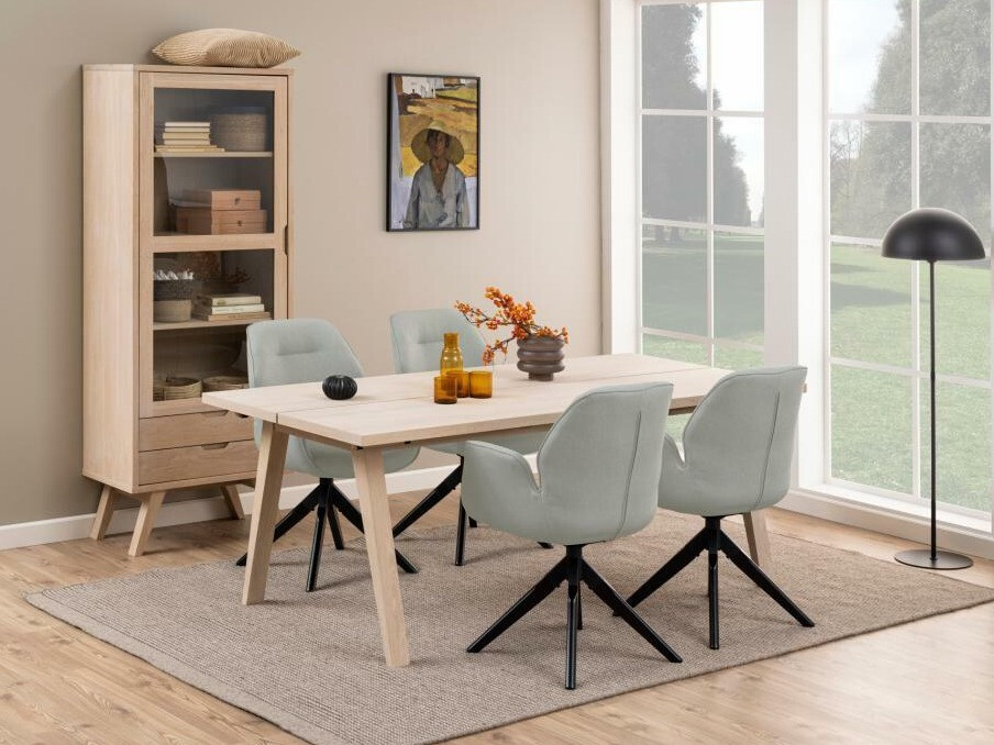 Стол Norsica 392 (Светло сив + Черен)