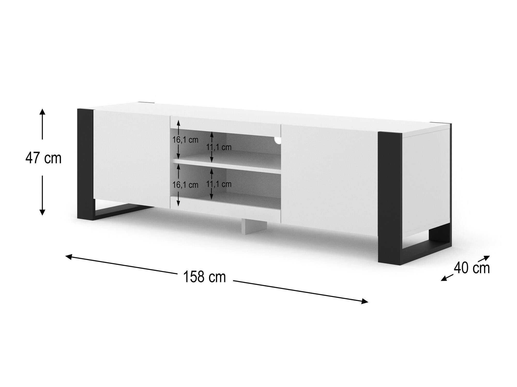 ТВ шкаф Tivtora 100 (Матов бял)