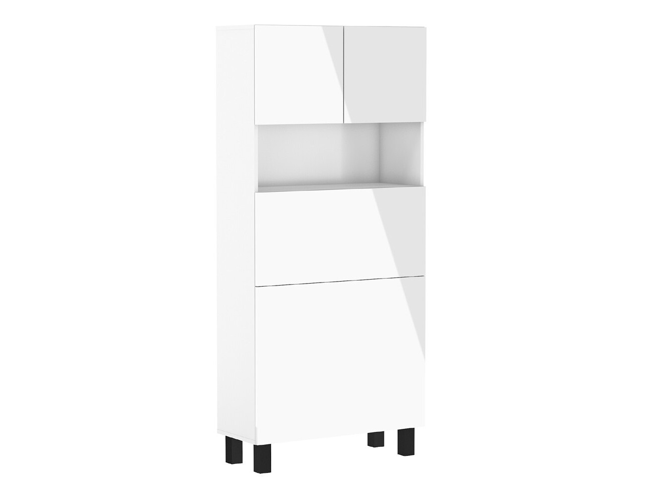 Етажерка Buffalo 145 (Бял гланц + Матов бял)