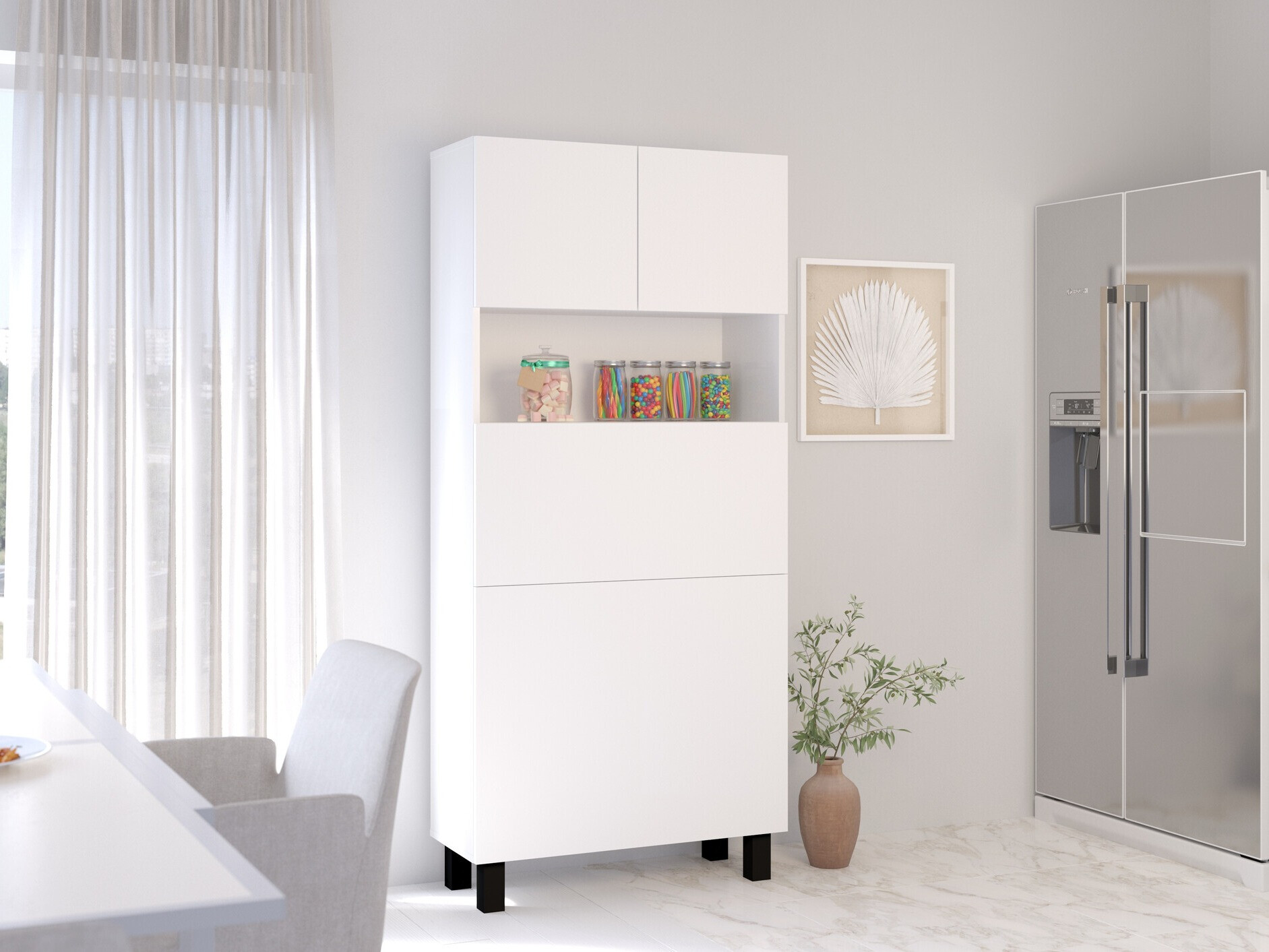 Етажерка Buffalo 145 (Матов бял)