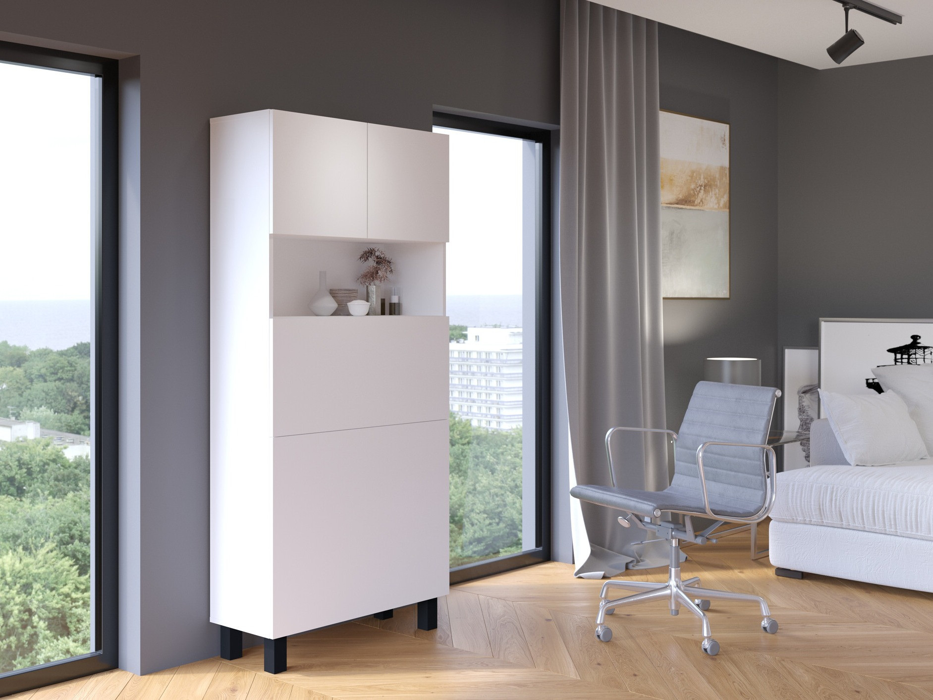 Етажерка Buffalo 145 (Матов бял)