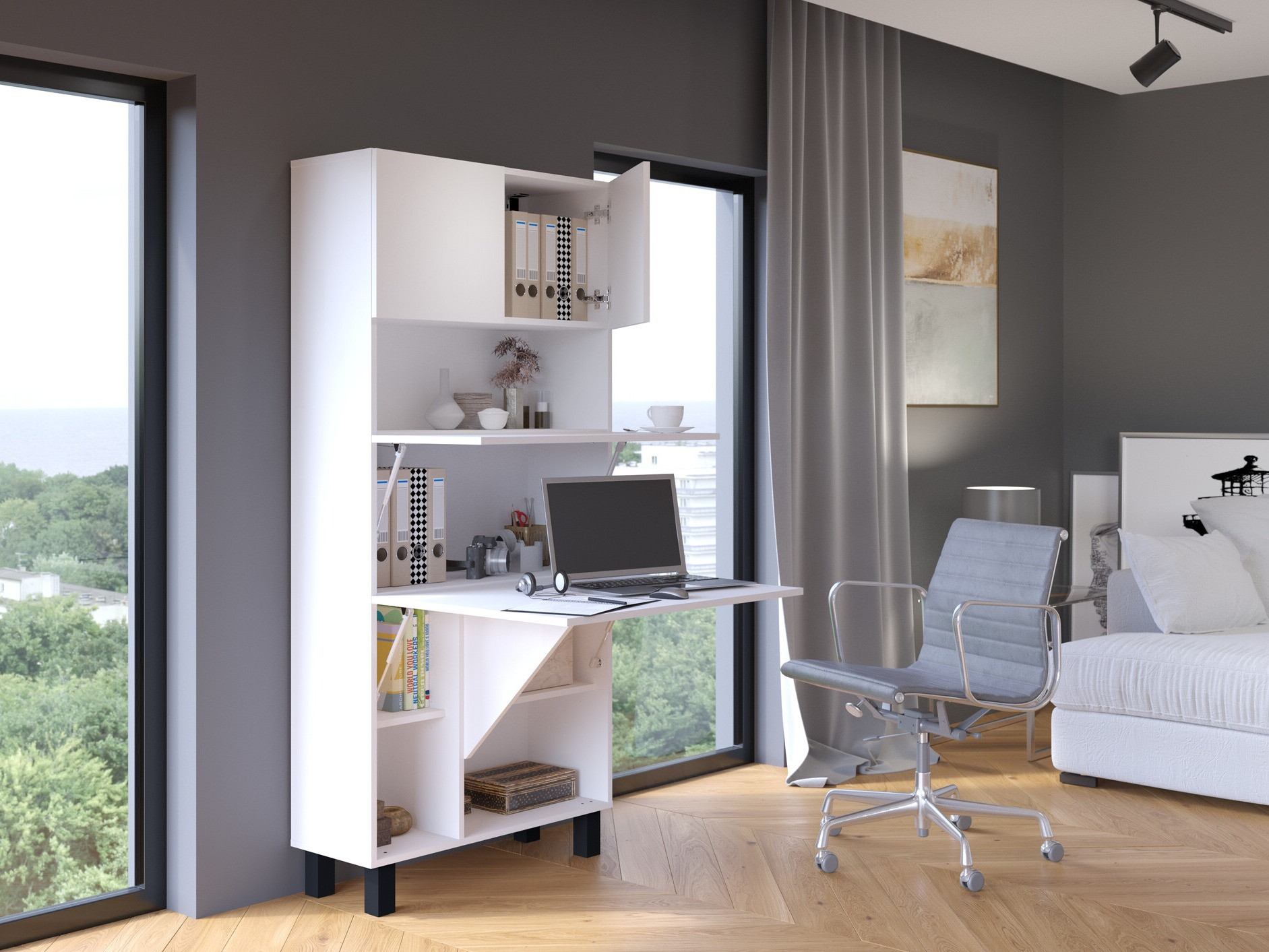 Етажерка Buffalo 145 (Матов бял)