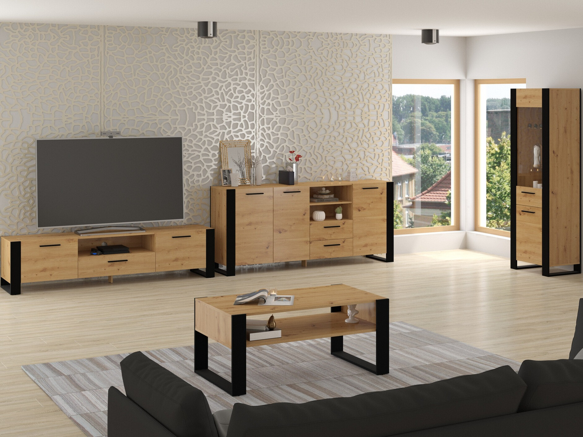 Масичка за кафе Cordoro 107 (Artisan дъб)