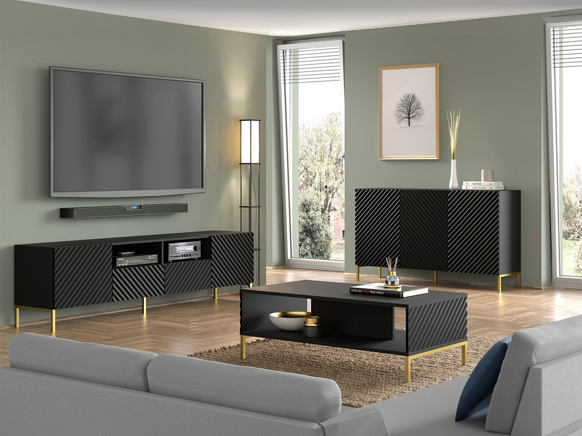 Комплект за хол Fivremu 109 (Черен)