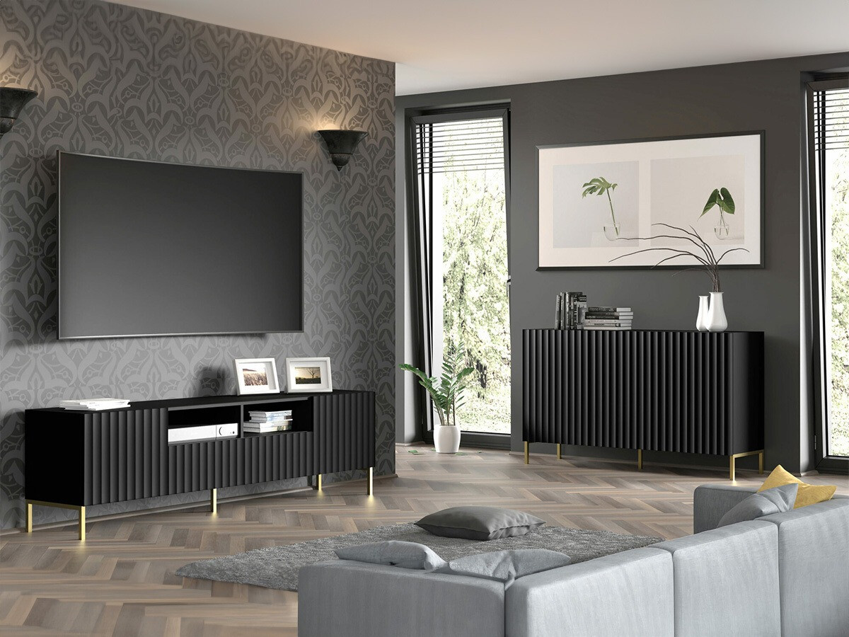 Комплект за хол Soropho 105 (Черен)