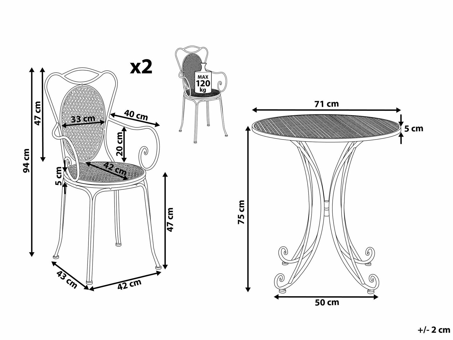Комплект за балкон Berwyn 1868