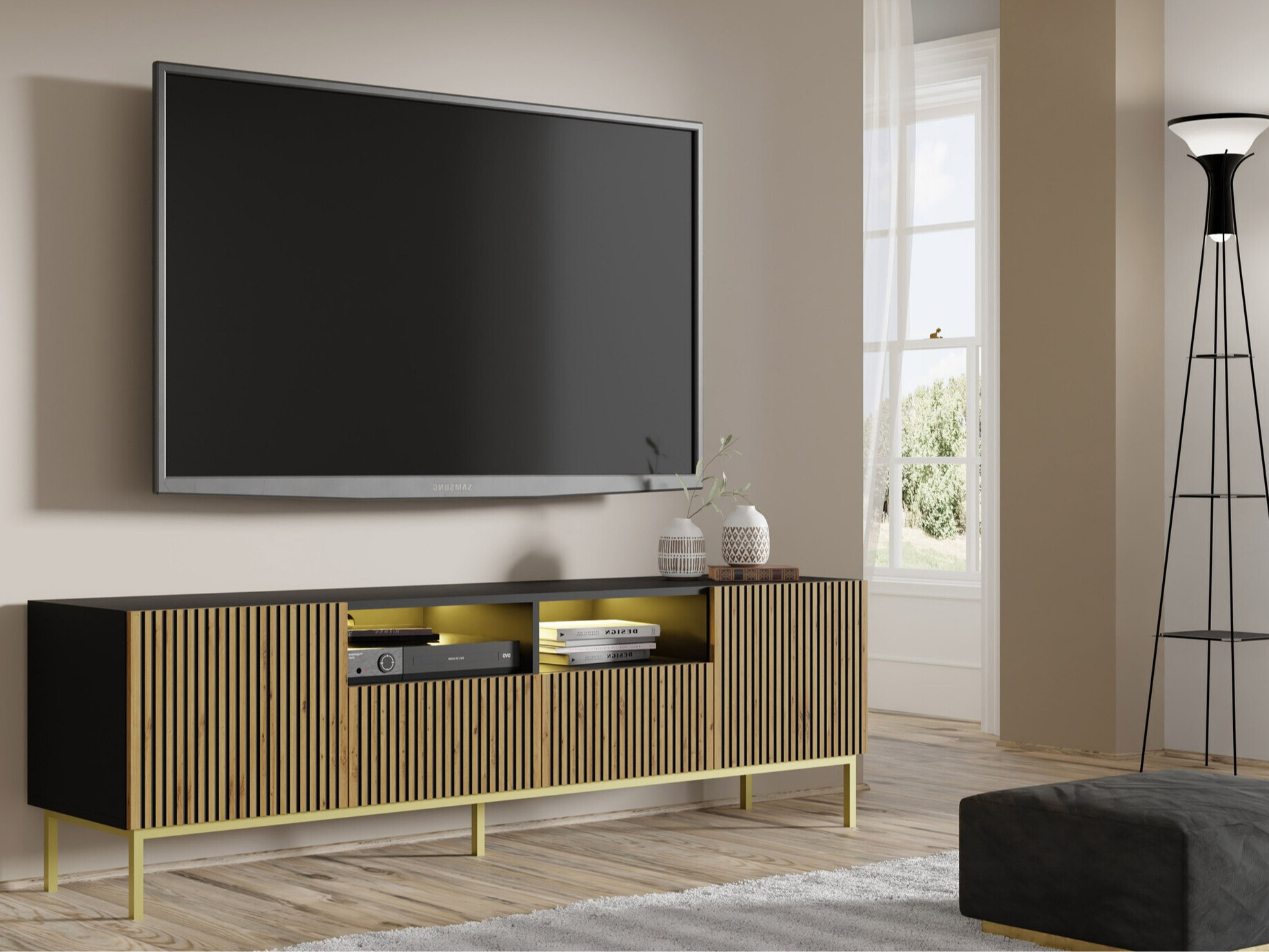 ТВ шкаф Talsalu 100 (Златно)