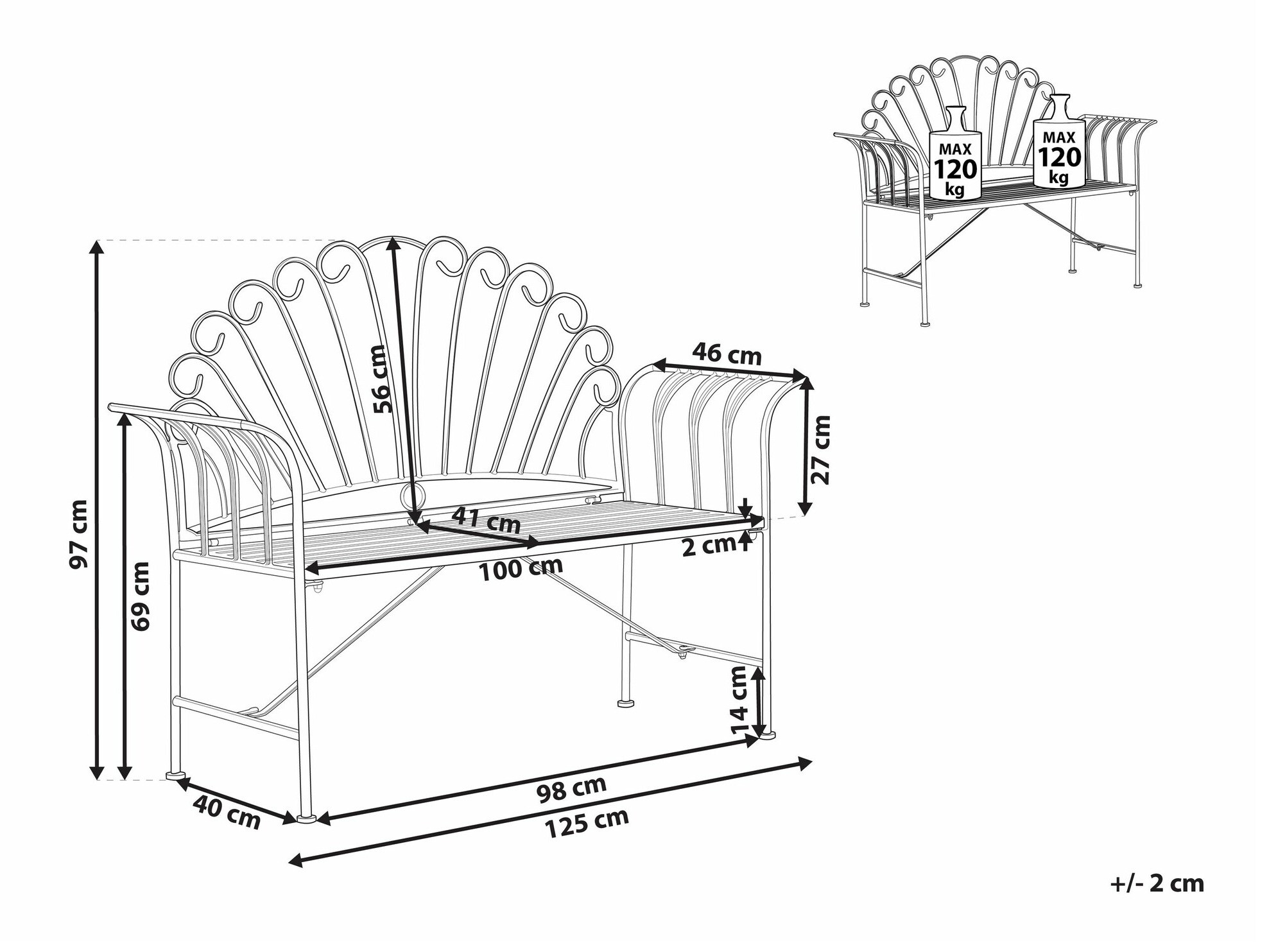 Градинска пейка Berwyn 1887