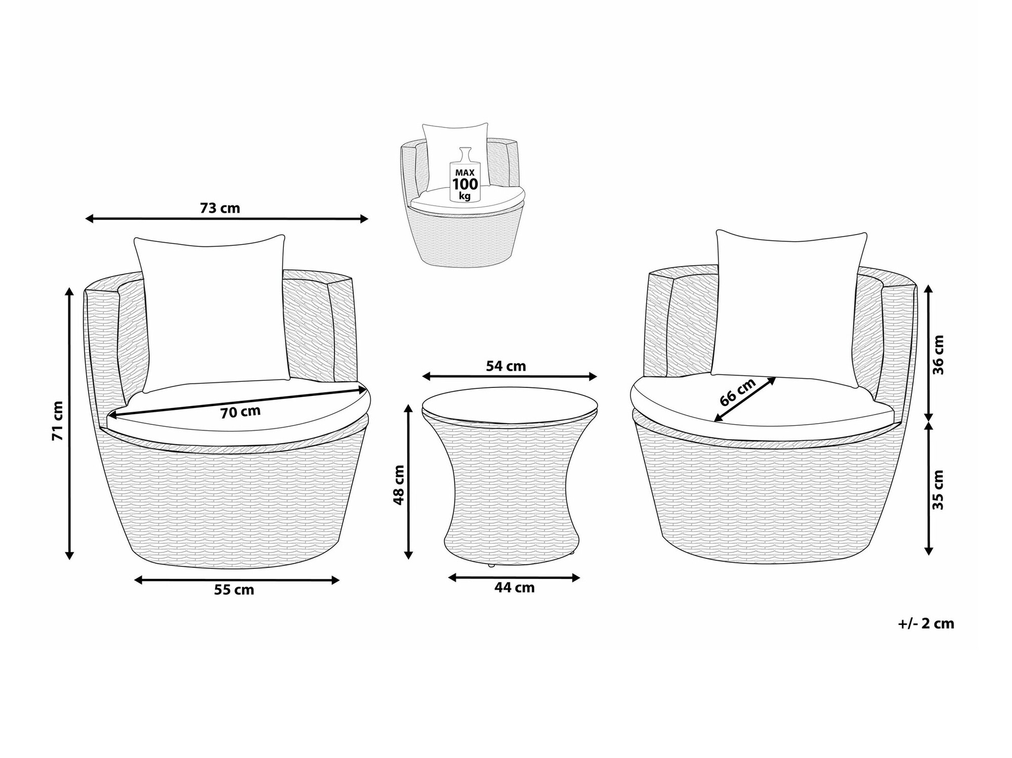 Комплект за балкон Berwyn 1874