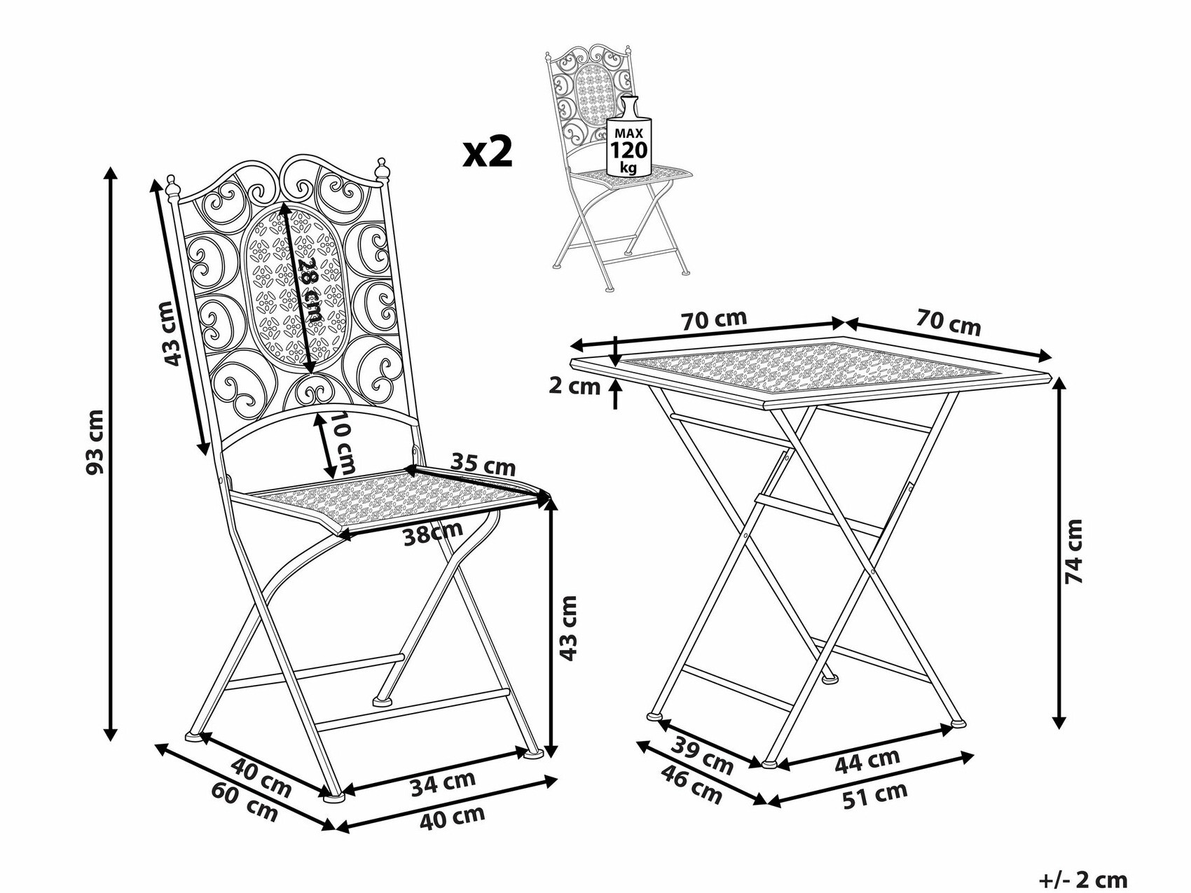Комплект за балкон Berwyn 1880
