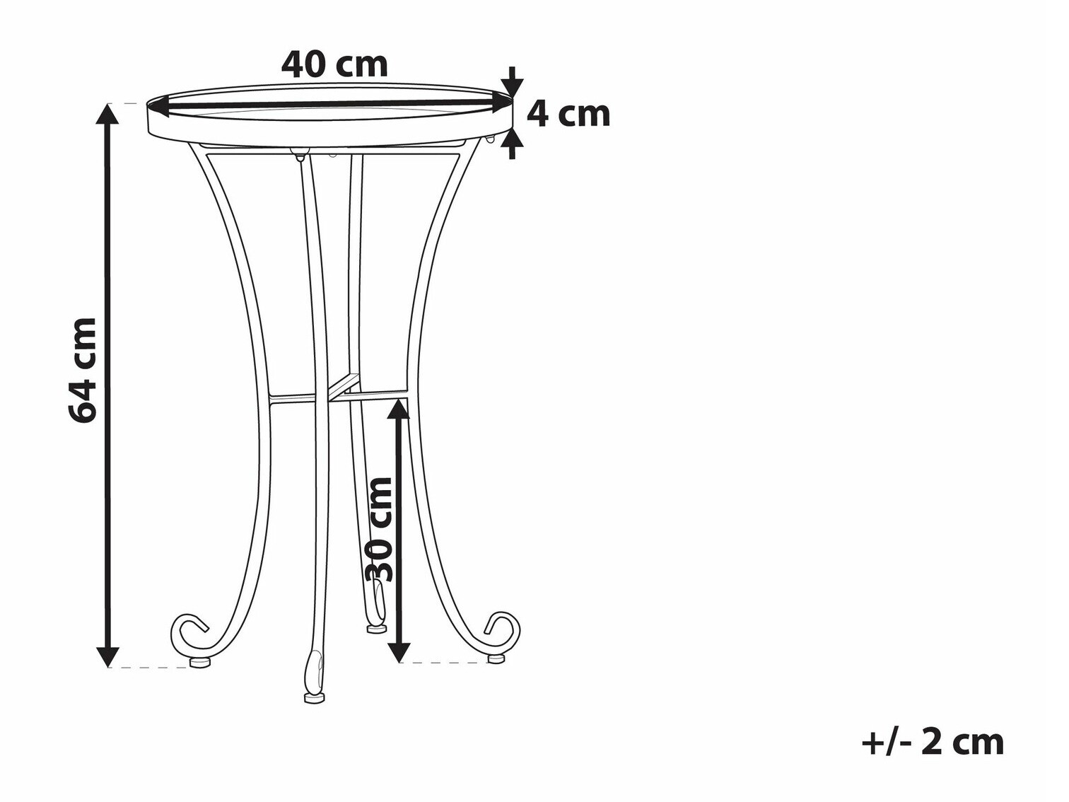 Градинска масичка за кафе Berwyn 1888