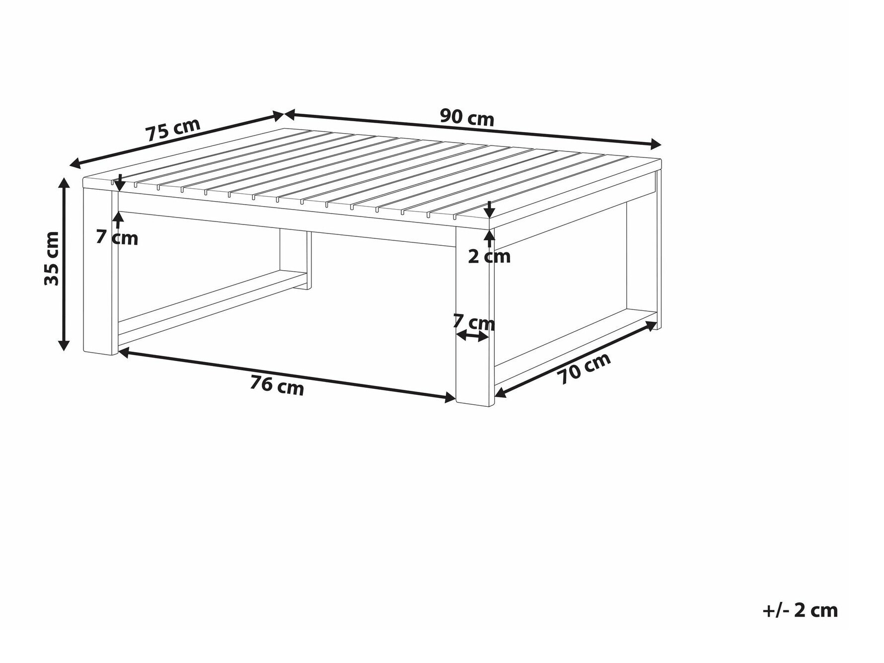 Градинска масичка за кафе Berwyn 1917 (Акация)