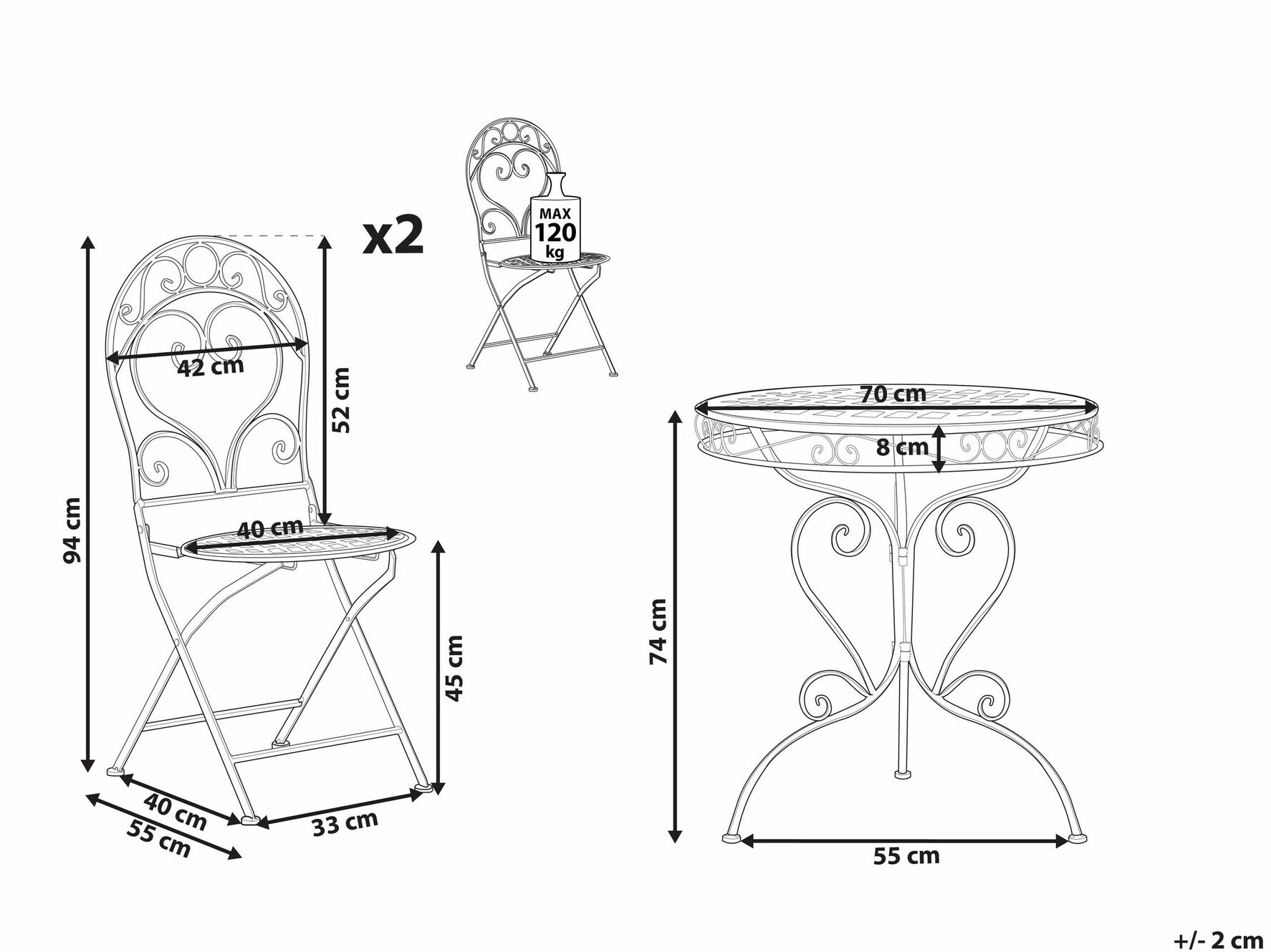 Комплект за балкон Berwyn 1924