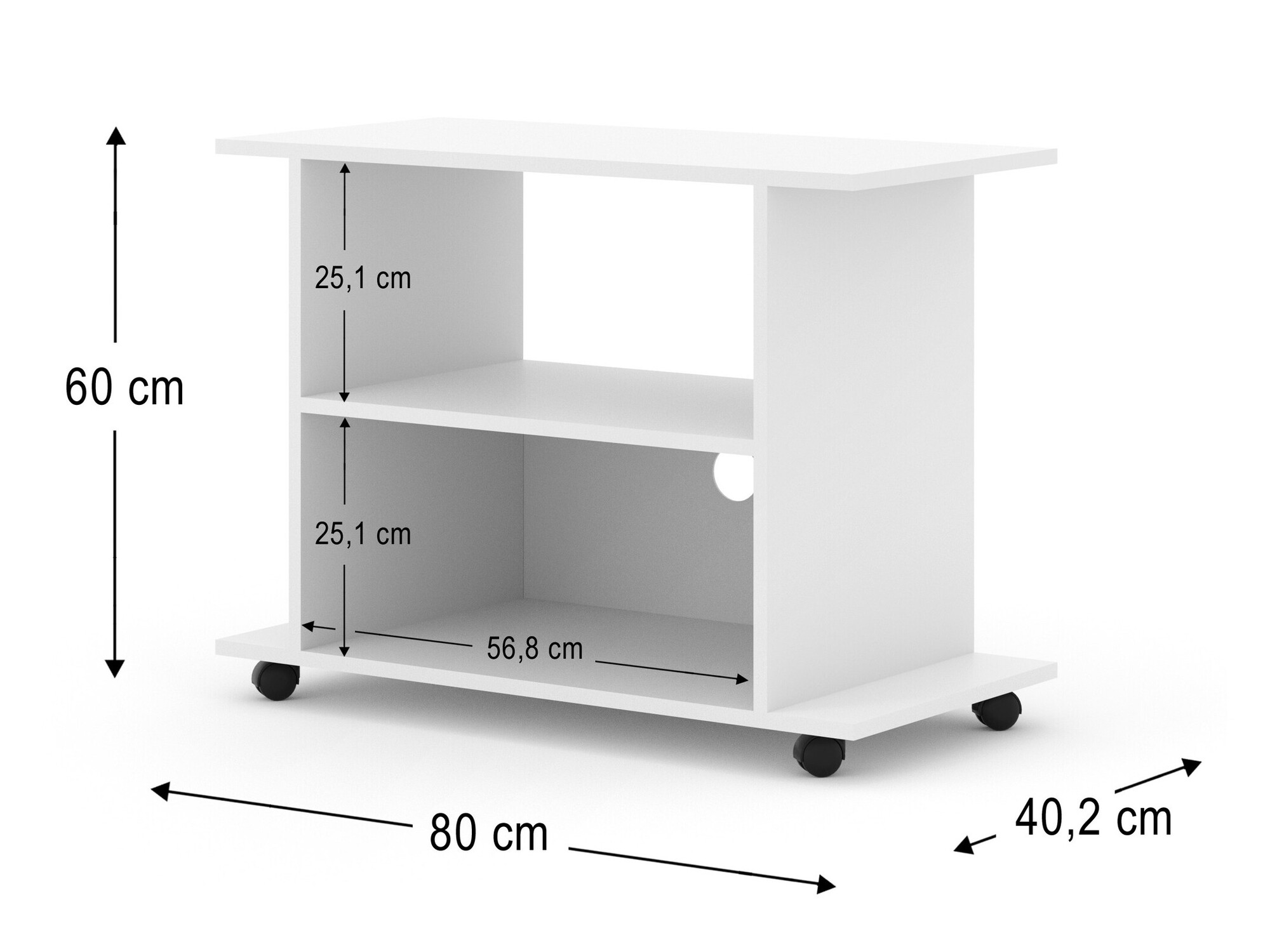 ТВ шкаф Buffalo 162 (Бял)