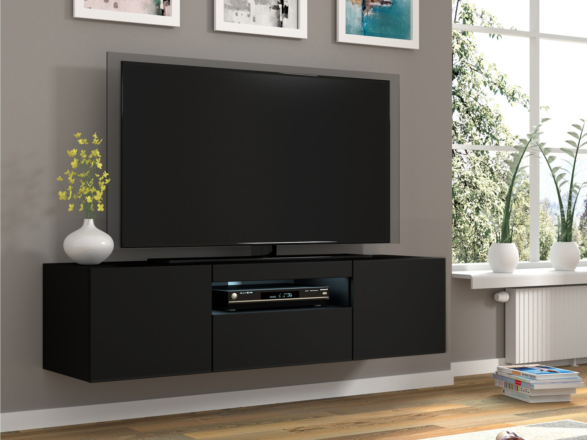 ТВ шкаф Morteo 103 (Черен)