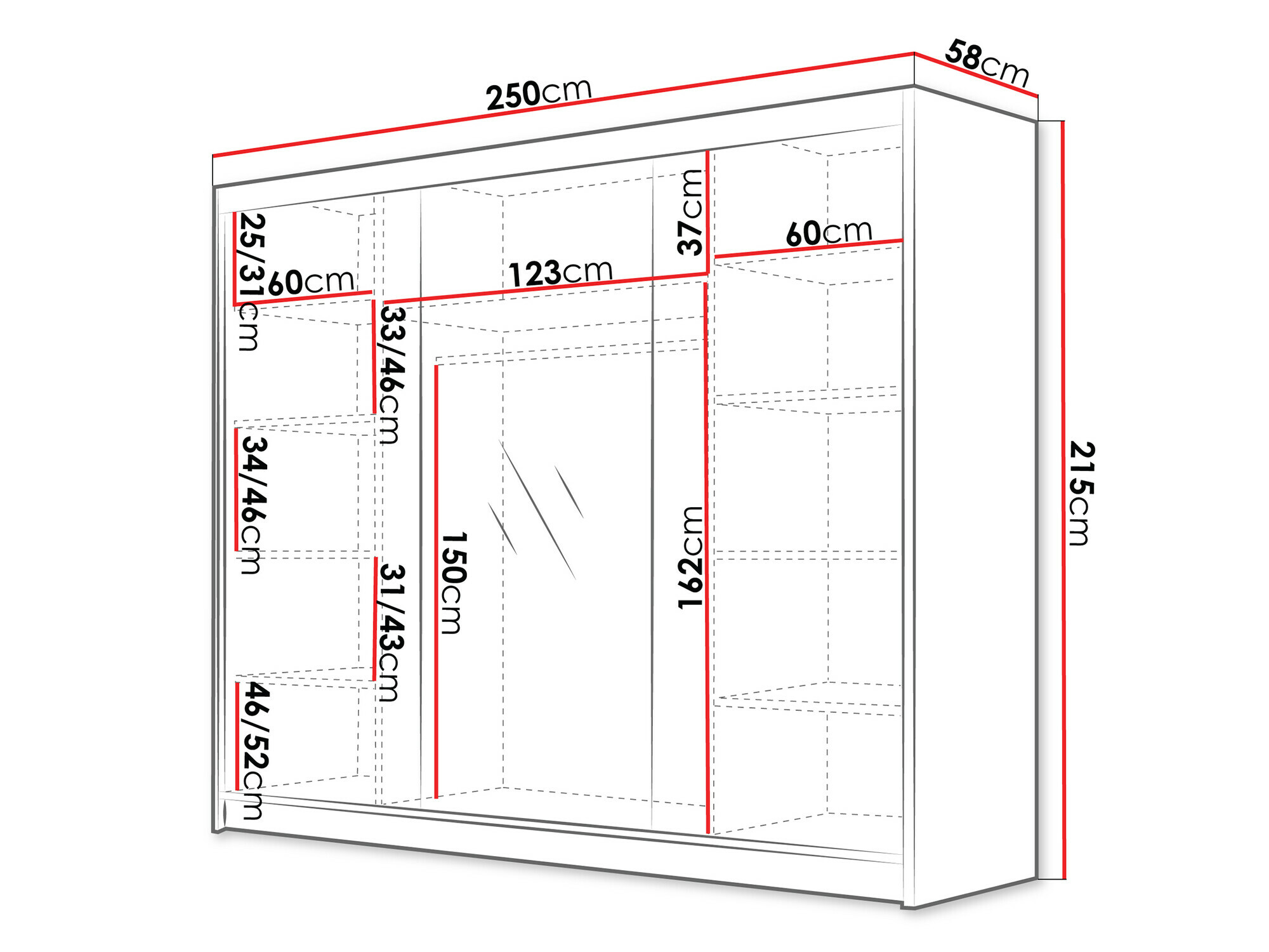 Гардероб Closico 184 (Черен)