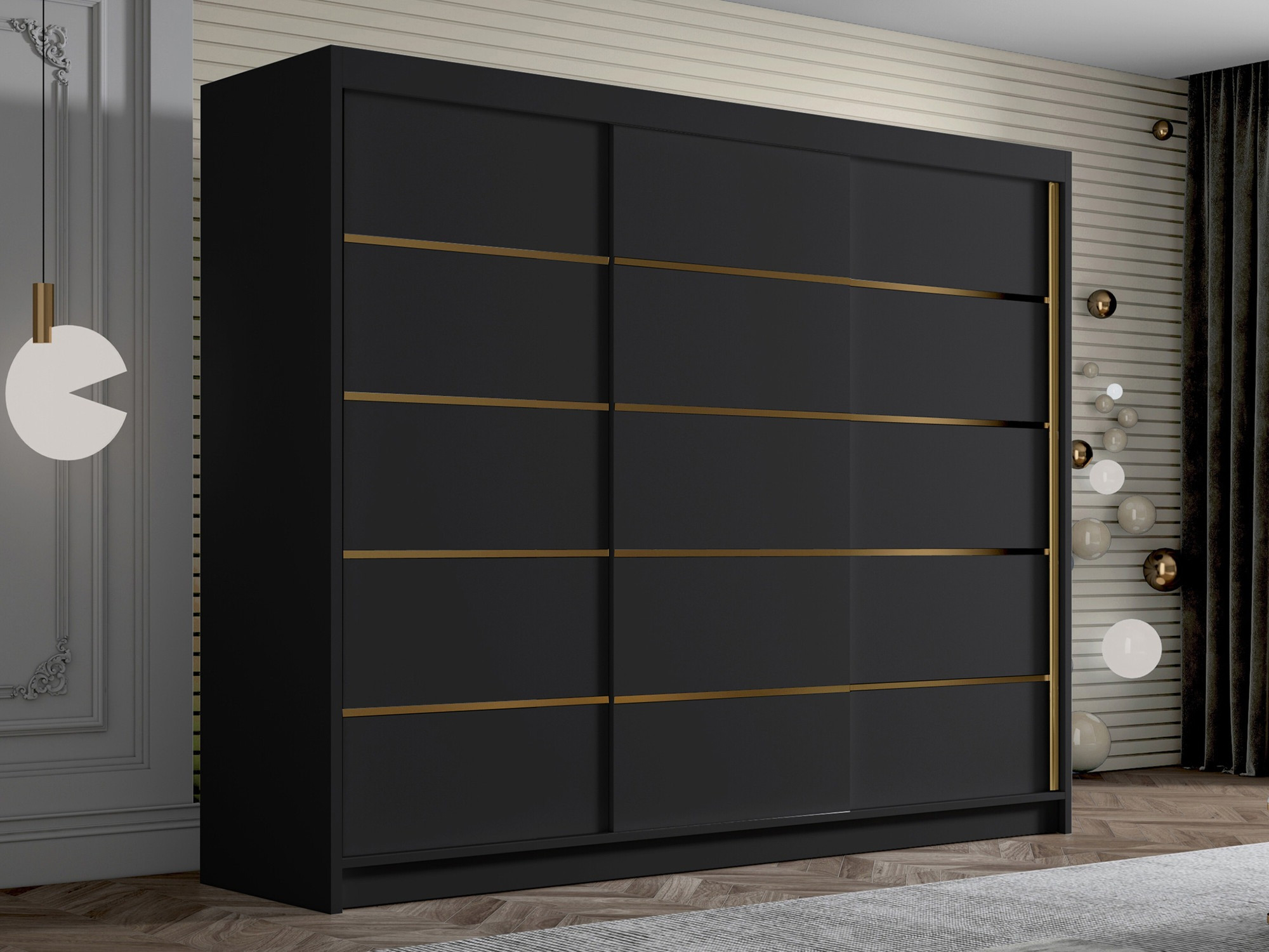 Гардероб Closico Veltron II (Черен)