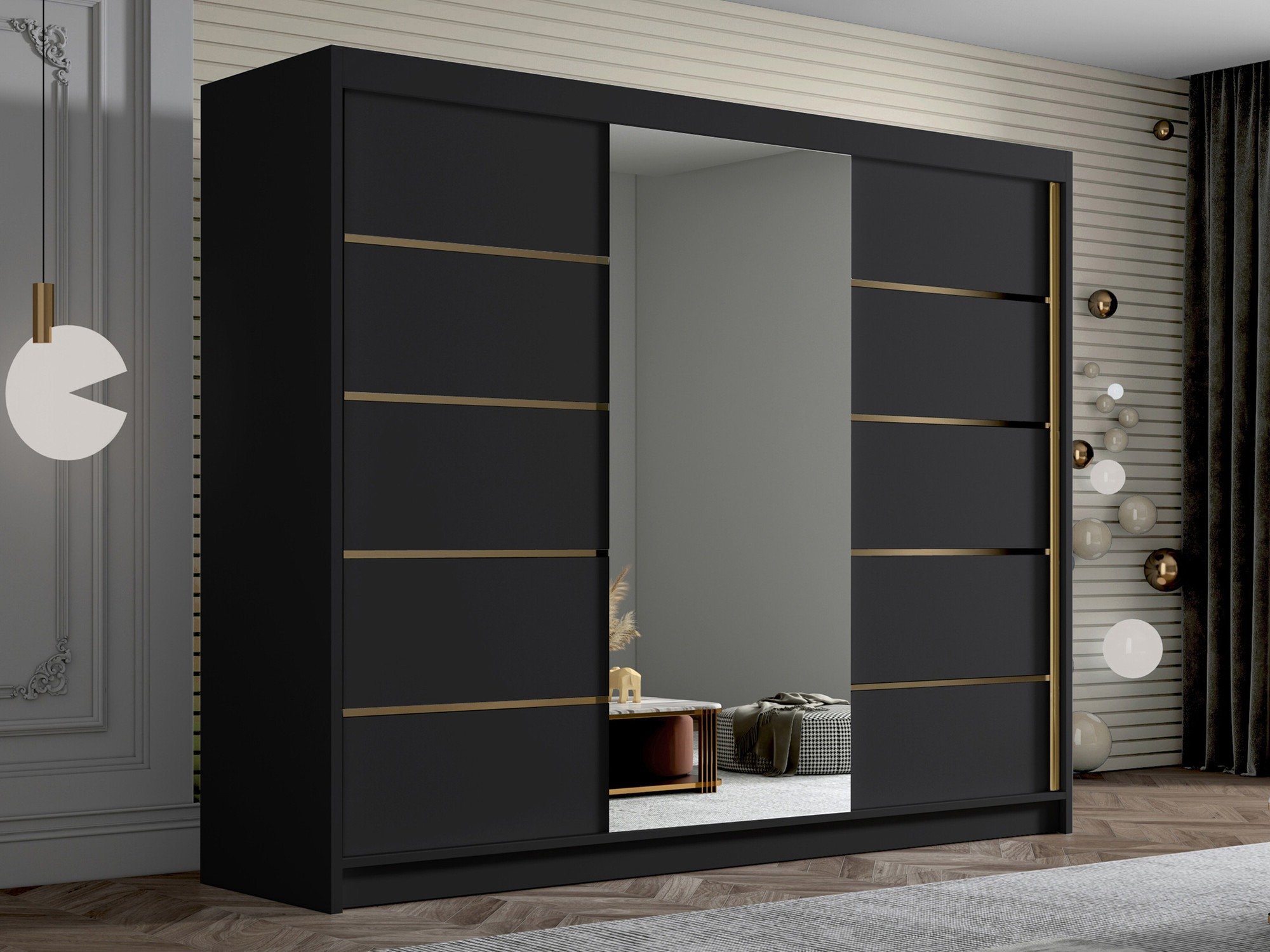 Гардероб Closico Veltron II (Черен)