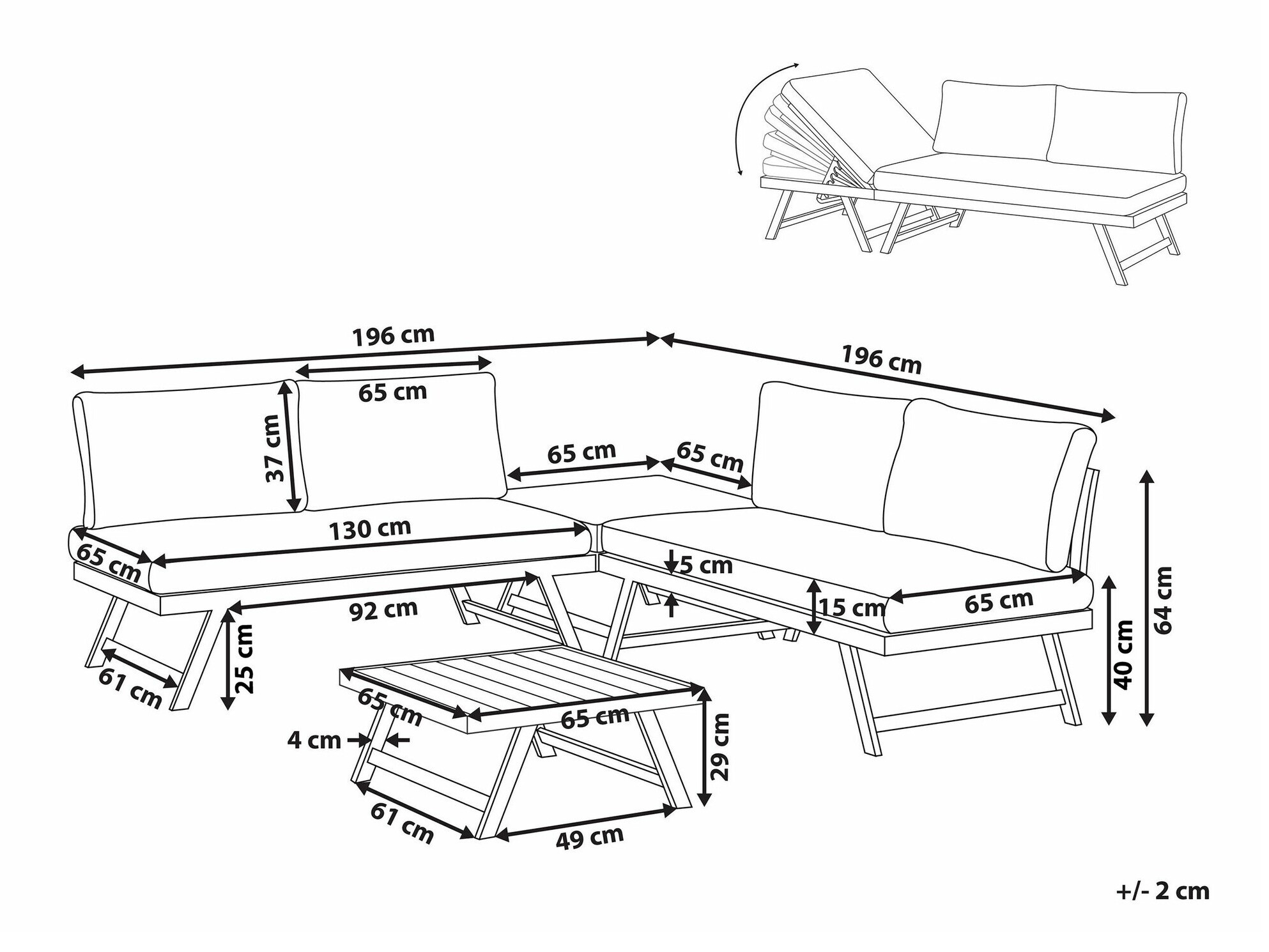 Градински комплект Berwyn 1960 (Бял)