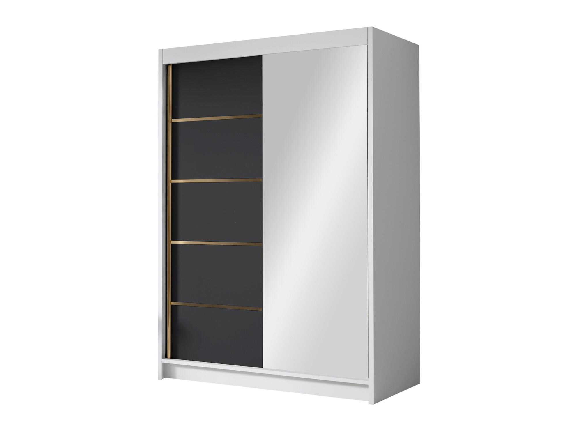 Гардероб Closico Fornix III (Бял + Черен)